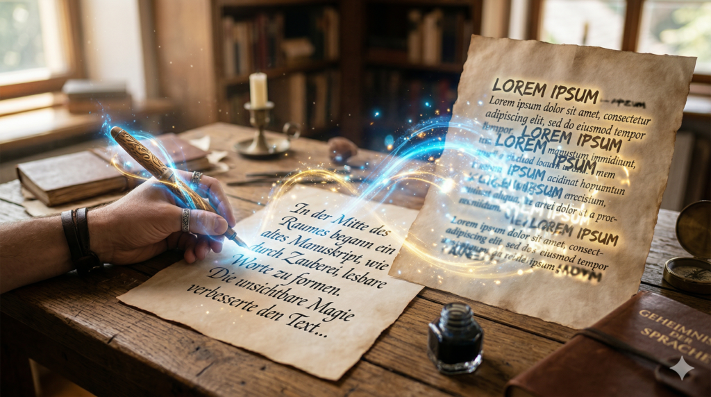 Wie durch Magie kann die KI dabei helfen, Texte zu erstellen bzw. zu verbessern! Bild: Gemini