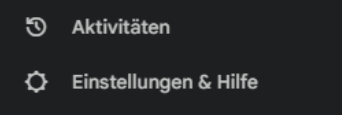 Hinter Aktivitäten verbirgt sich die richtige "Einstellung".
